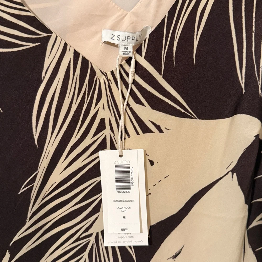Z Supply Cream and Brown Maxi Dress - Picture 3 of 4